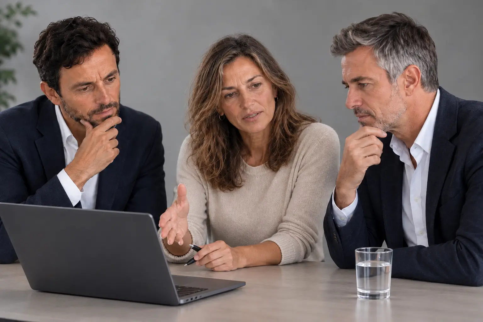 Pau Pons, Joan Lluch y Neus Ferrer, el equipo de asesores de Pedraseca